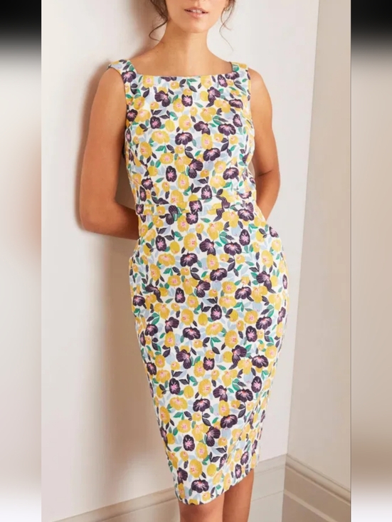 Boden Dresses & Skirts - NWT Boden Heather Dress Textured Fallen Peony Floral Print Pockets Size 4